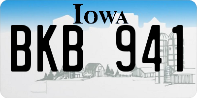 IA license plate BKB941