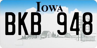 IA license plate BKB948