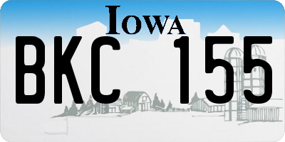 IA license plate BKC155