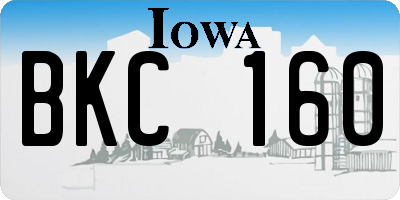 IA license plate BKC160