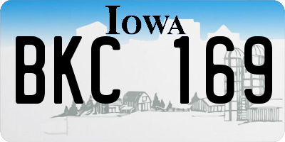 IA license plate BKC169