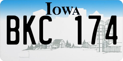 IA license plate BKC174