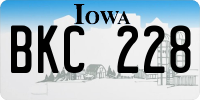 IA license plate BKC228