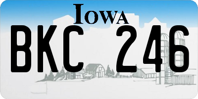 IA license plate BKC246