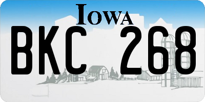 IA license plate BKC268