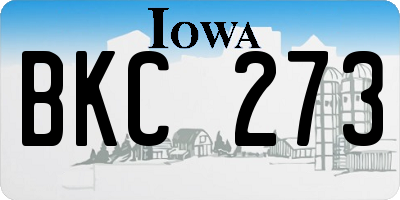 IA license plate BKC273