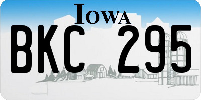IA license plate BKC295