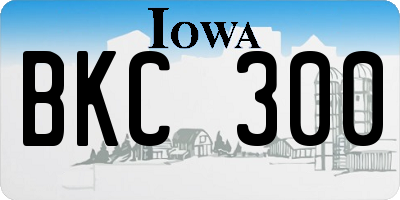 IA license plate BKC300