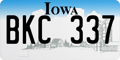 IA license plate BKC337