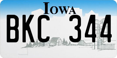 IA license plate BKC344