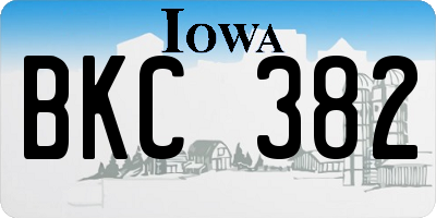 IA license plate BKC382
