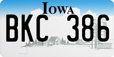 IA license plate BKC386