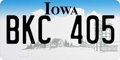 IA license plate BKC405