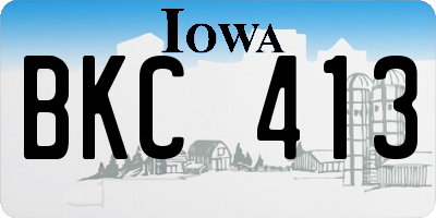 IA license plate BKC413