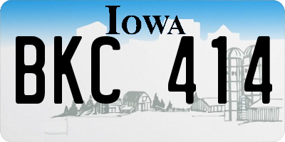 IA license plate BKC414
