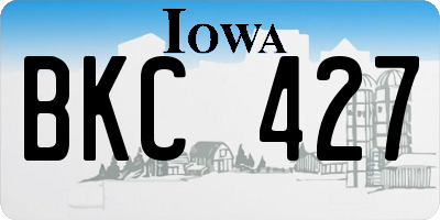 IA license plate BKC427