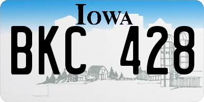 IA license plate BKC428
