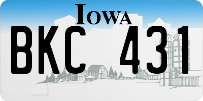 IA license plate BKC431