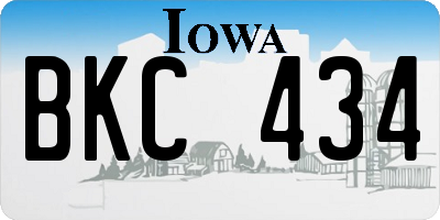 IA license plate BKC434