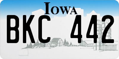 IA license plate BKC442