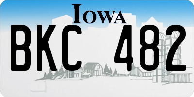 IA license plate BKC482