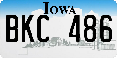 IA license plate BKC486