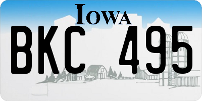 IA license plate BKC495
