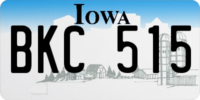 IA license plate BKC515