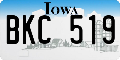 IA license plate BKC519