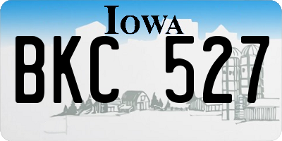 IA license plate BKC527
