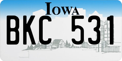 IA license plate BKC531