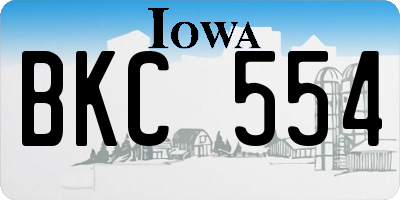 IA license plate BKC554