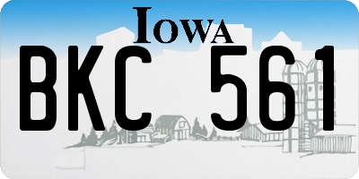 IA license plate BKC561