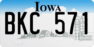 IA license plate BKC571