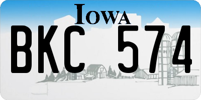 IA license plate BKC574