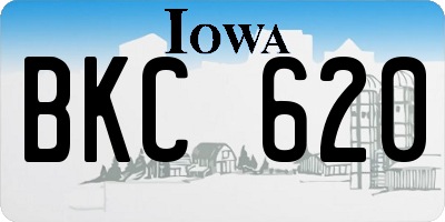 IA license plate BKC620