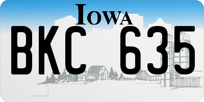 IA license plate BKC635