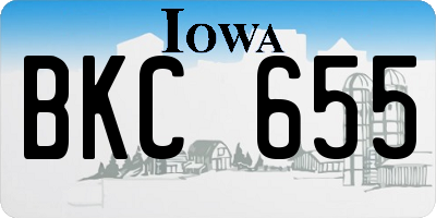 IA license plate BKC655