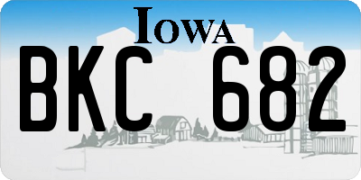 IA license plate BKC682