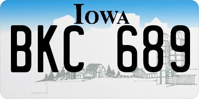 IA license plate BKC689