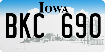 IA license plate BKC690