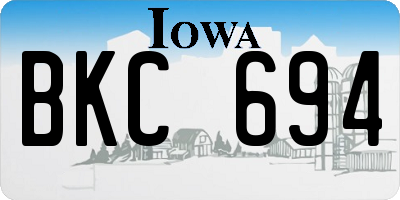 IA license plate BKC694
