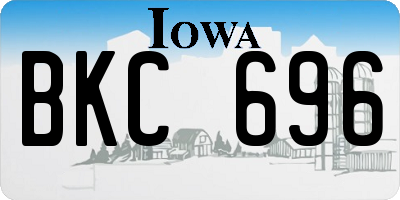 IA license plate BKC696