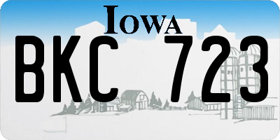 IA license plate BKC723