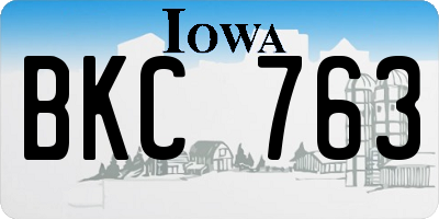 IA license plate BKC763