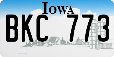IA license plate BKC773