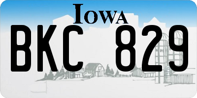 IA license plate BKC829