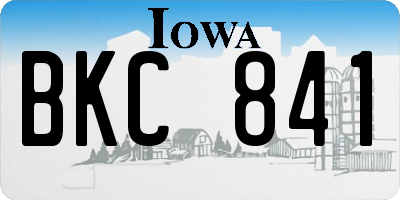 IA license plate BKC841