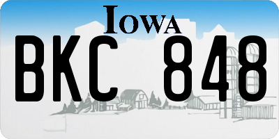 IA license plate BKC848