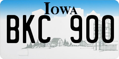 IA license plate BKC900